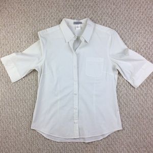 Adec2 Crisp short sleeve white shirt